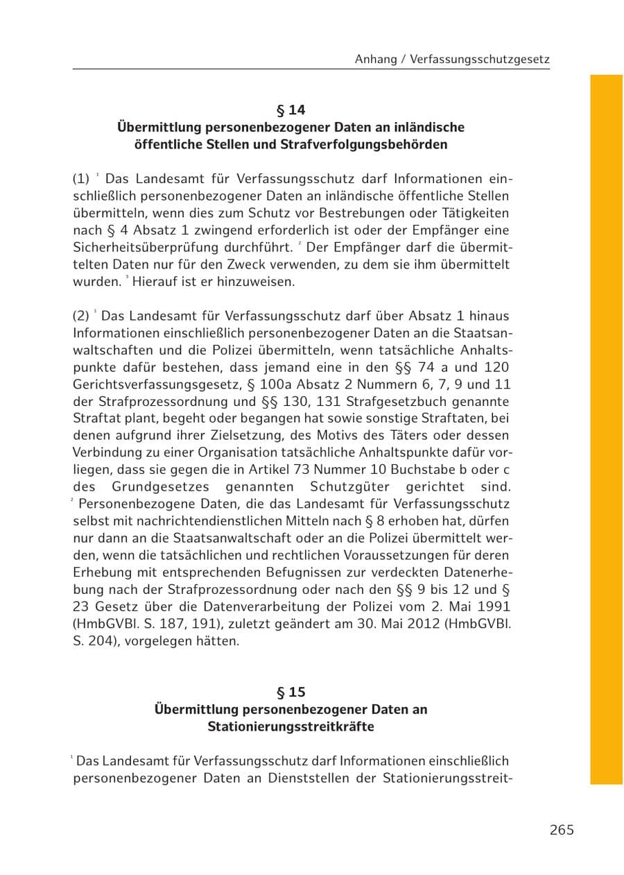 Seite 263 des Verfassungsschutzbericht 2016 Hamburg