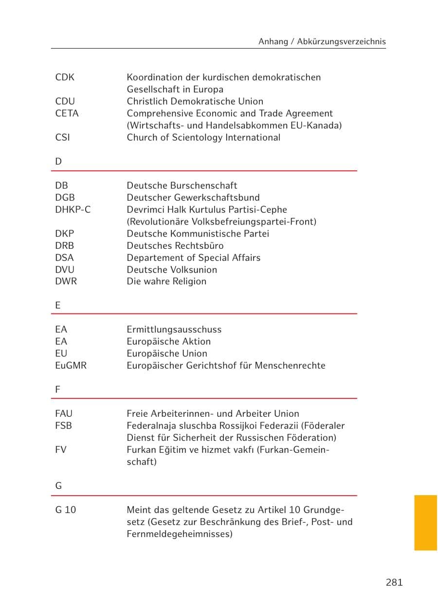 Seite 278 des Verfassungsschutzbericht 2016 Hamburg