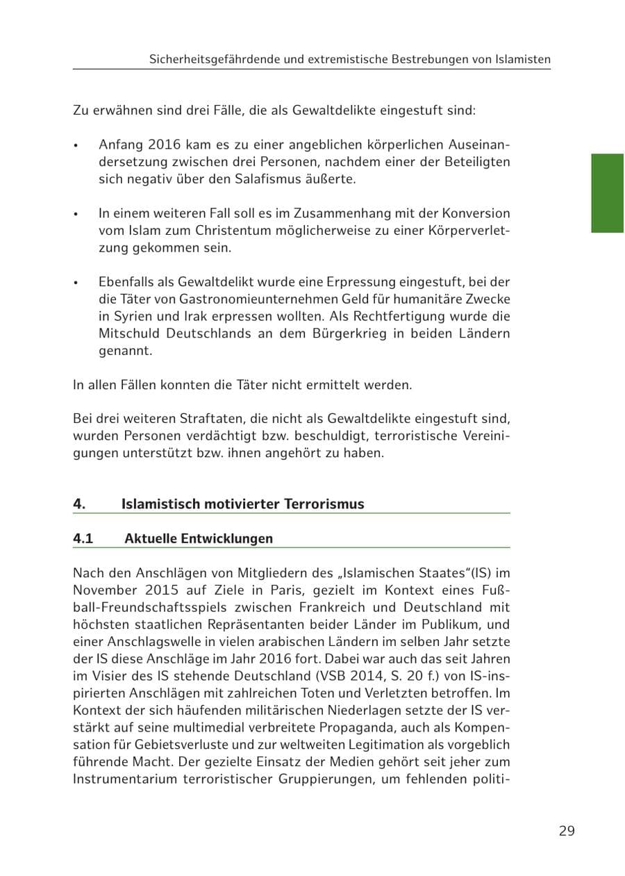 Seite 30 des Verfassungsschutzbericht 2016 Hamburg