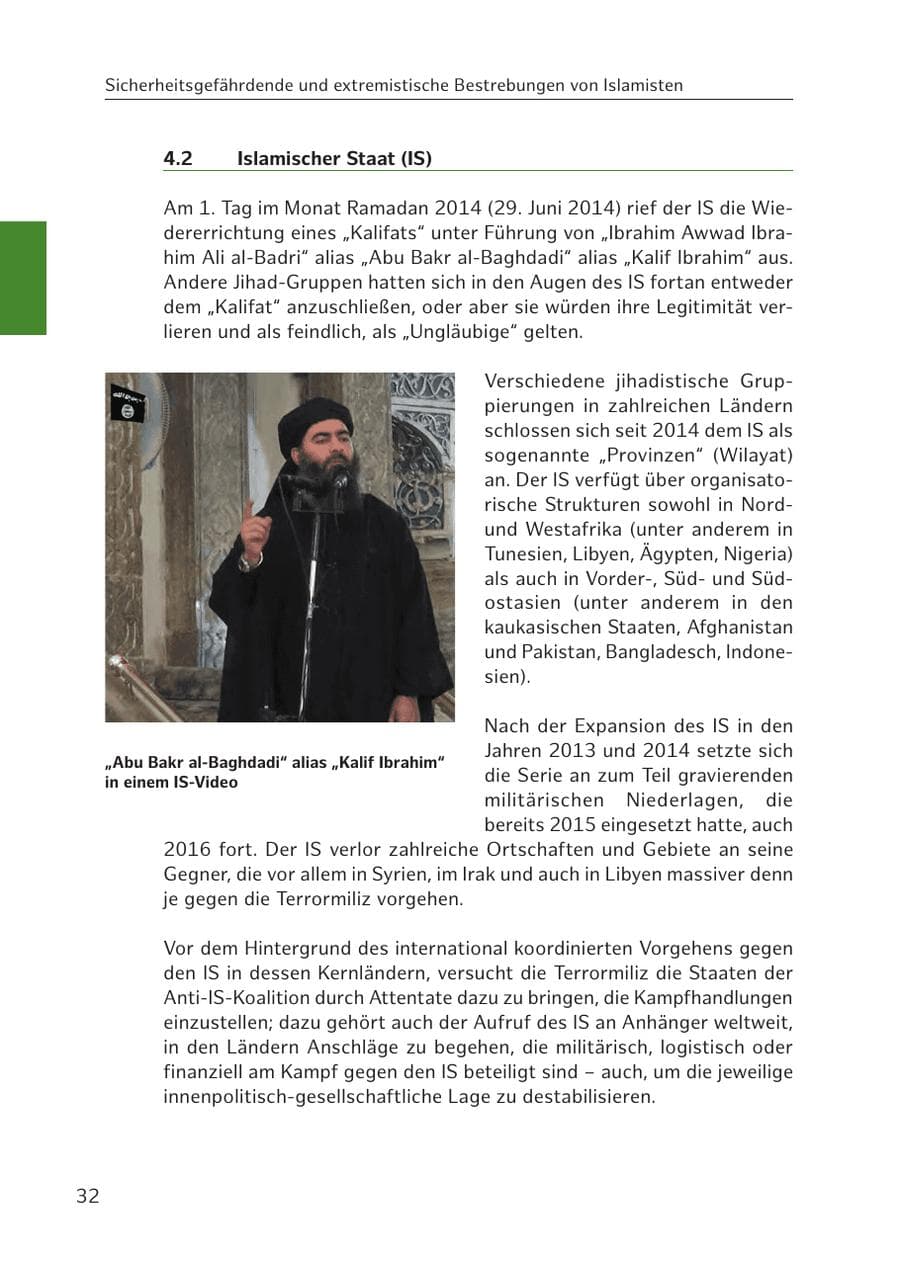 Seite 33 des Verfassungsschutzbericht 2016 Hamburg