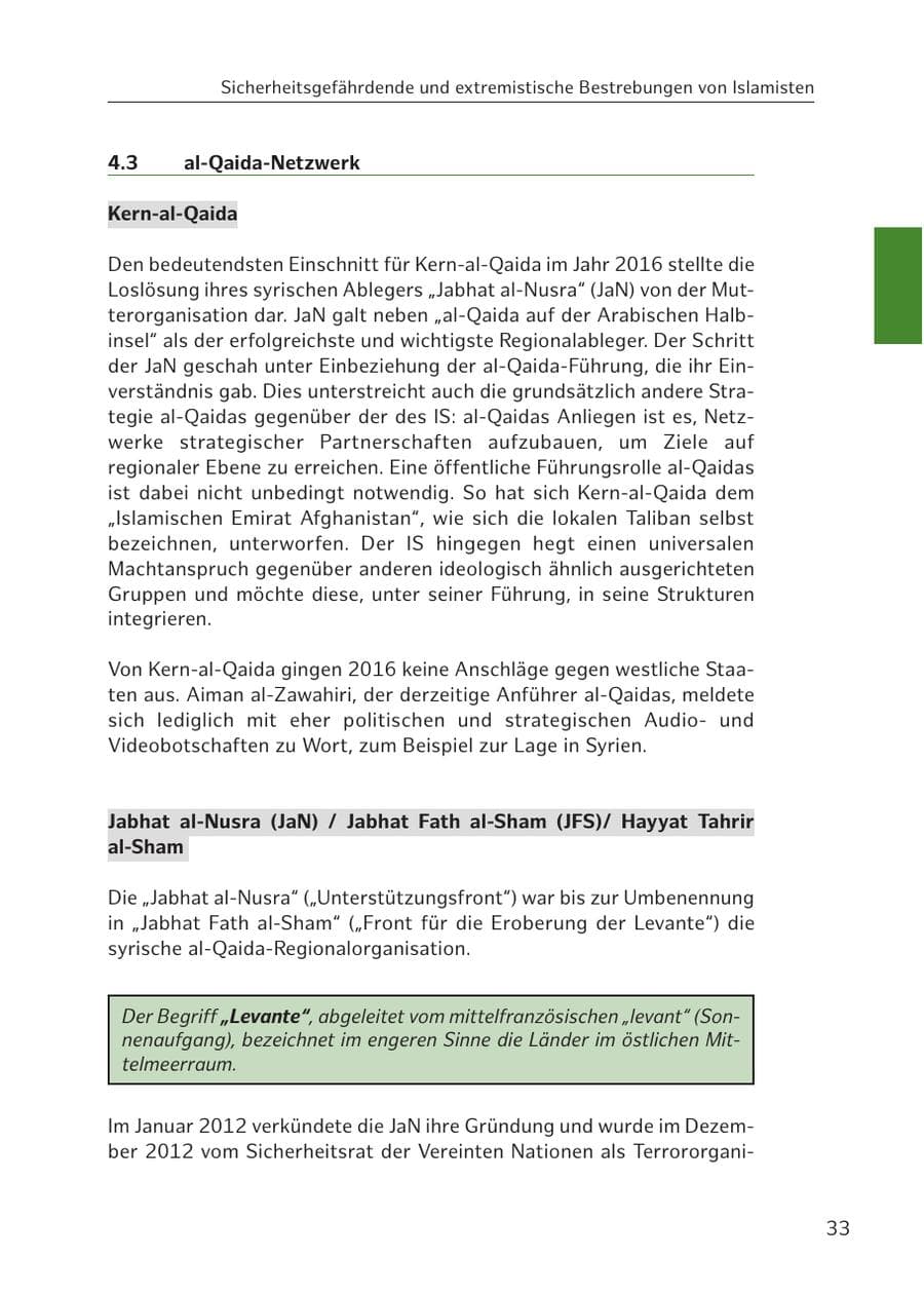 Seite 34 des Verfassungsschutzbericht 2016 Hamburg