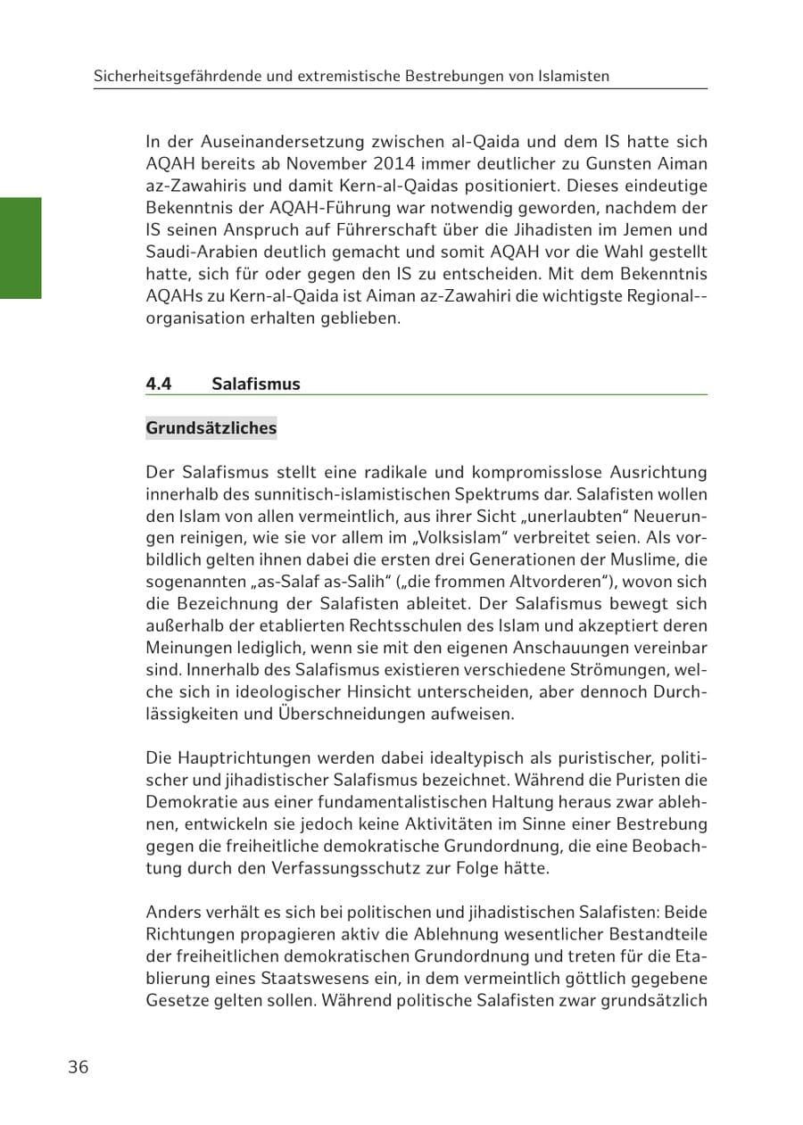 Seite 37 des Verfassungsschutzbericht 2016 Hamburg