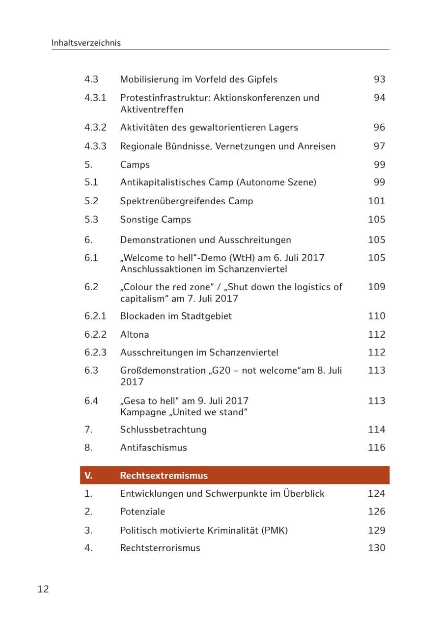 Seite 12 des Verfassungsschutzbericht 2017 Hamburg