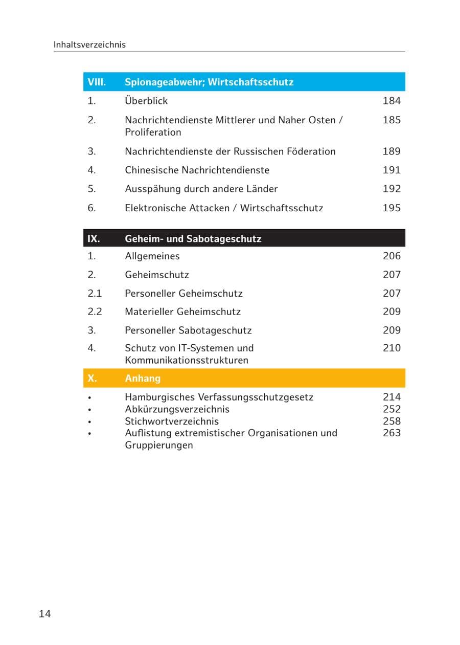 Seite 14 des Verfassungsschutzbericht 2017 Hamburg