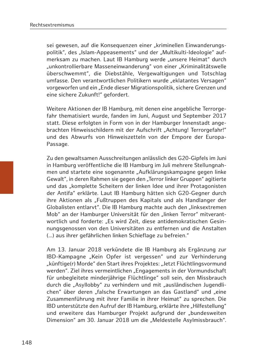 Seite 147 des Verfassungsschutzbericht 2017 Hamburg