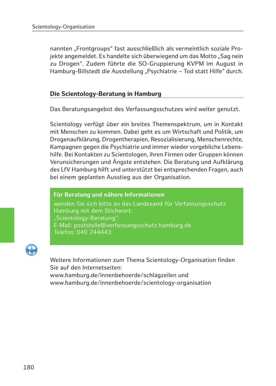 Seite 178 des Verfassungsschutzbericht 2017 Hamburg