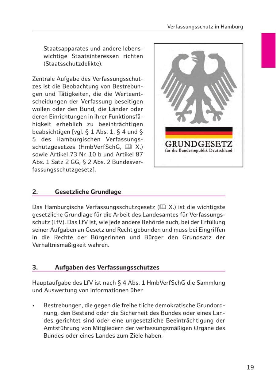 Seite 19 des Verfassungsschutzbericht 2017 Hamburg