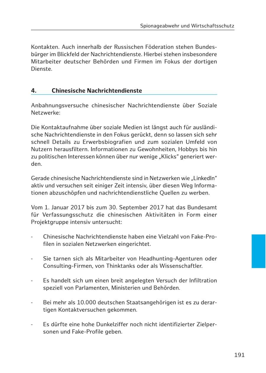 Seite 189 des Verfassungsschutzbericht 2017 Hamburg
