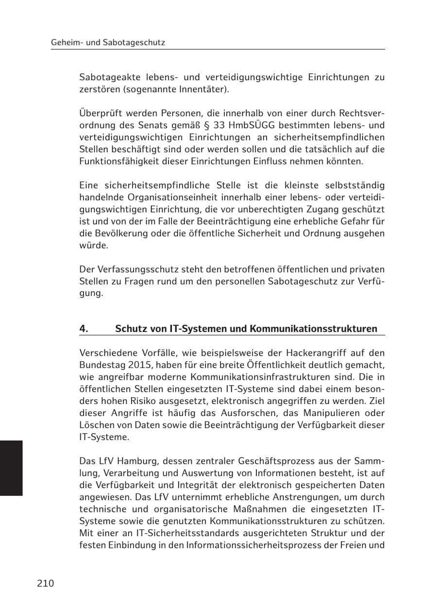 Seite 207 des Verfassungsschutzbericht 2017 Hamburg