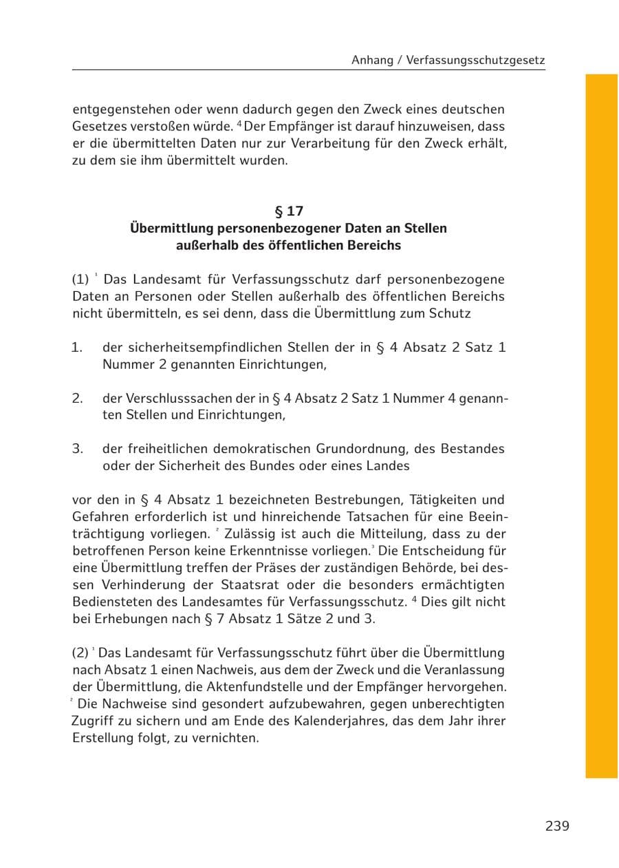 Seite 235 des Verfassungsschutzbericht 2017 Hamburg