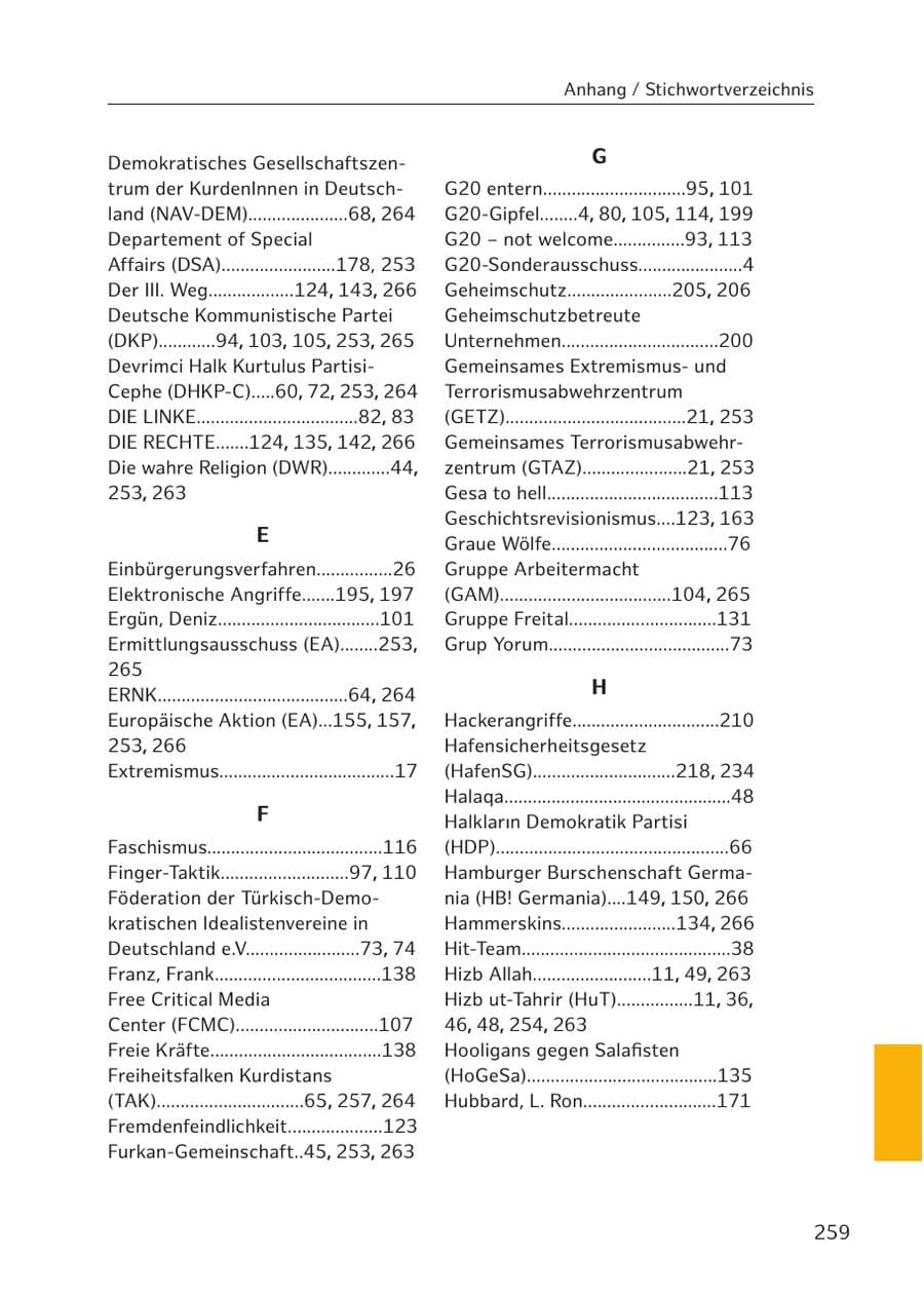 Seite 255 des Verfassungsschutzbericht 2017 Hamburg