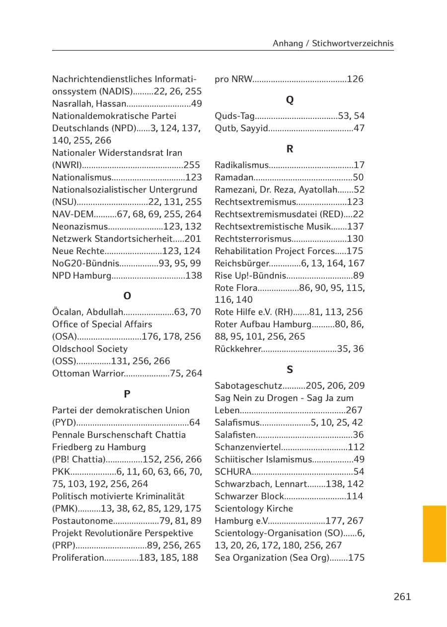 Seite 257 des Verfassungsschutzbericht 2017 Hamburg