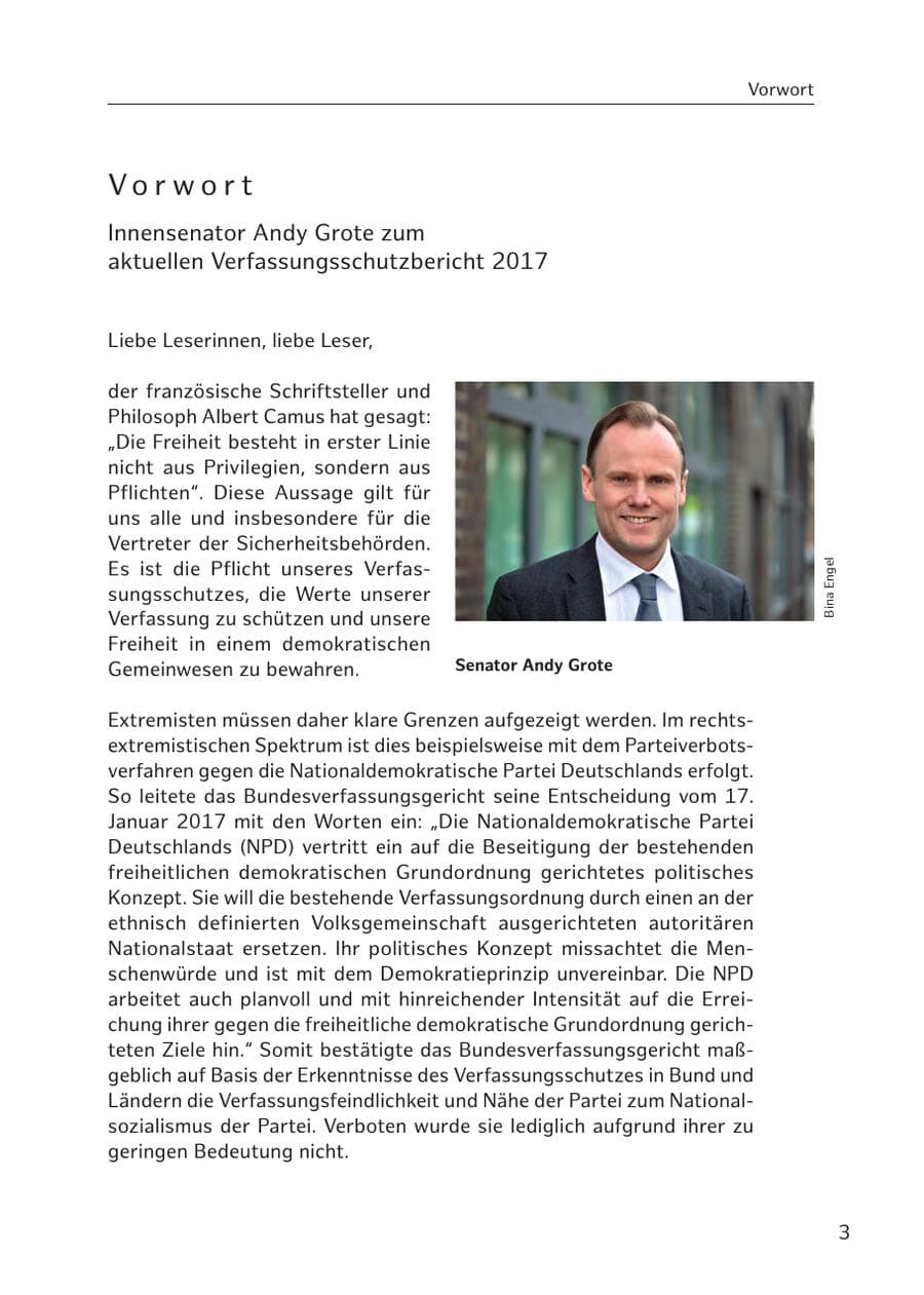 Seite 4 des Verfassungsschutzbericht 2017 Hamburg