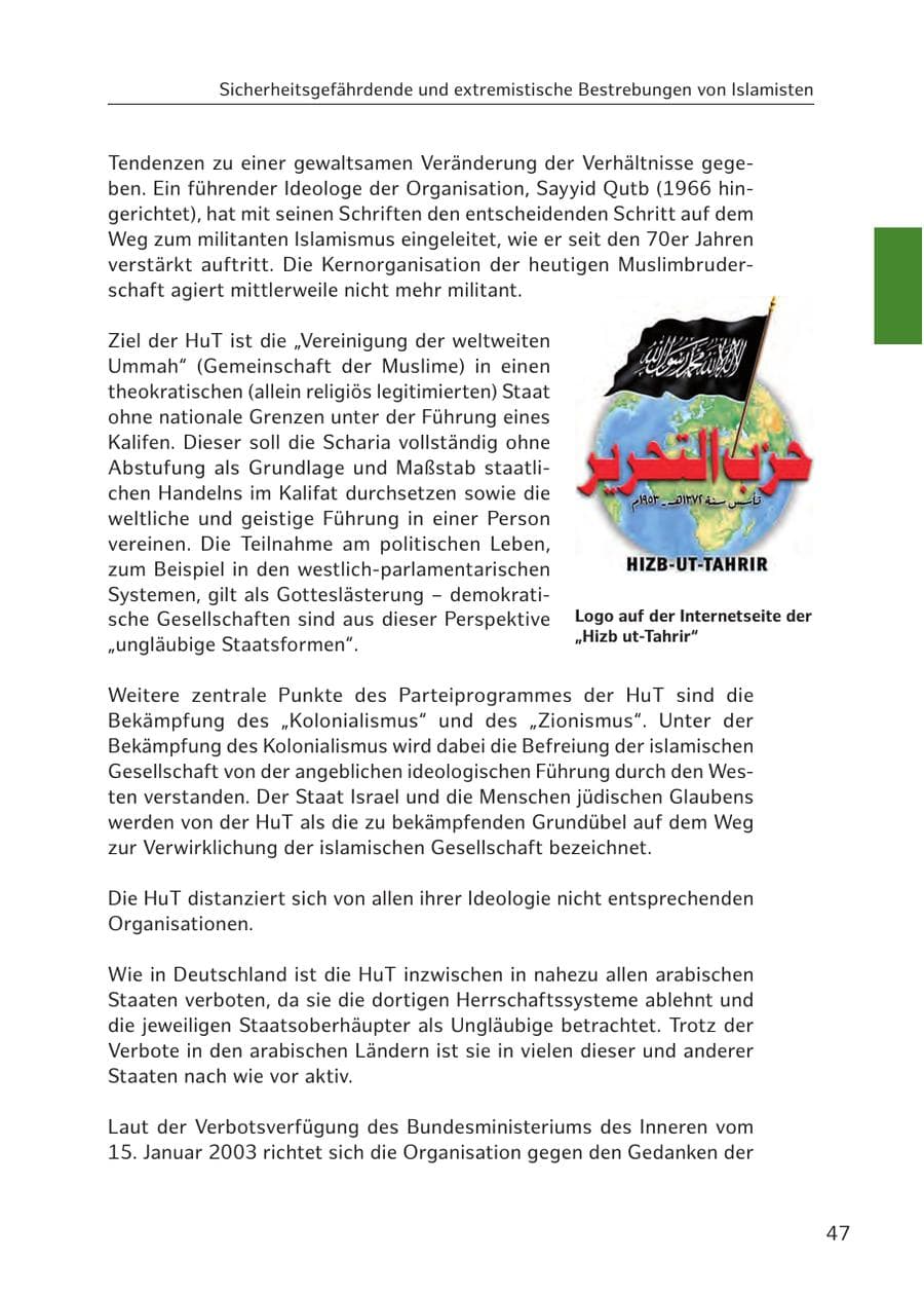 Seite 47 des Verfassungsschutzbericht 2017 Hamburg