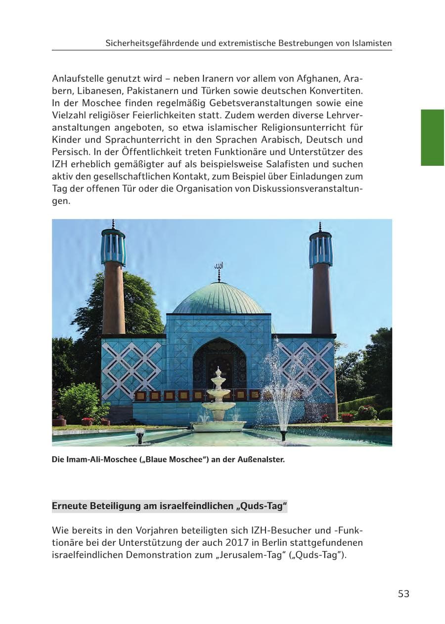 Seite 53 des Verfassungsschutzbericht 2017 Hamburg