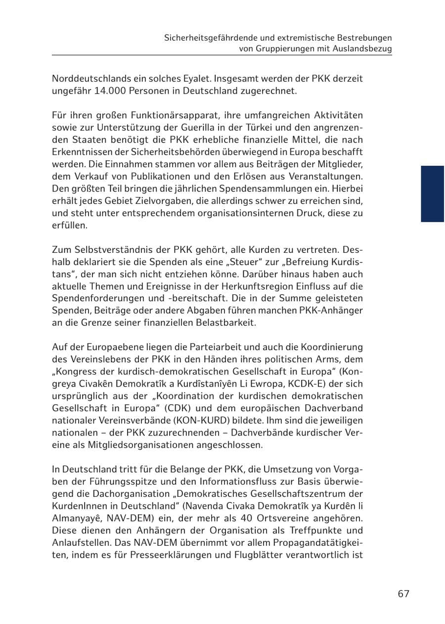 Seite 66 des Verfassungsschutzbericht 2017 Hamburg