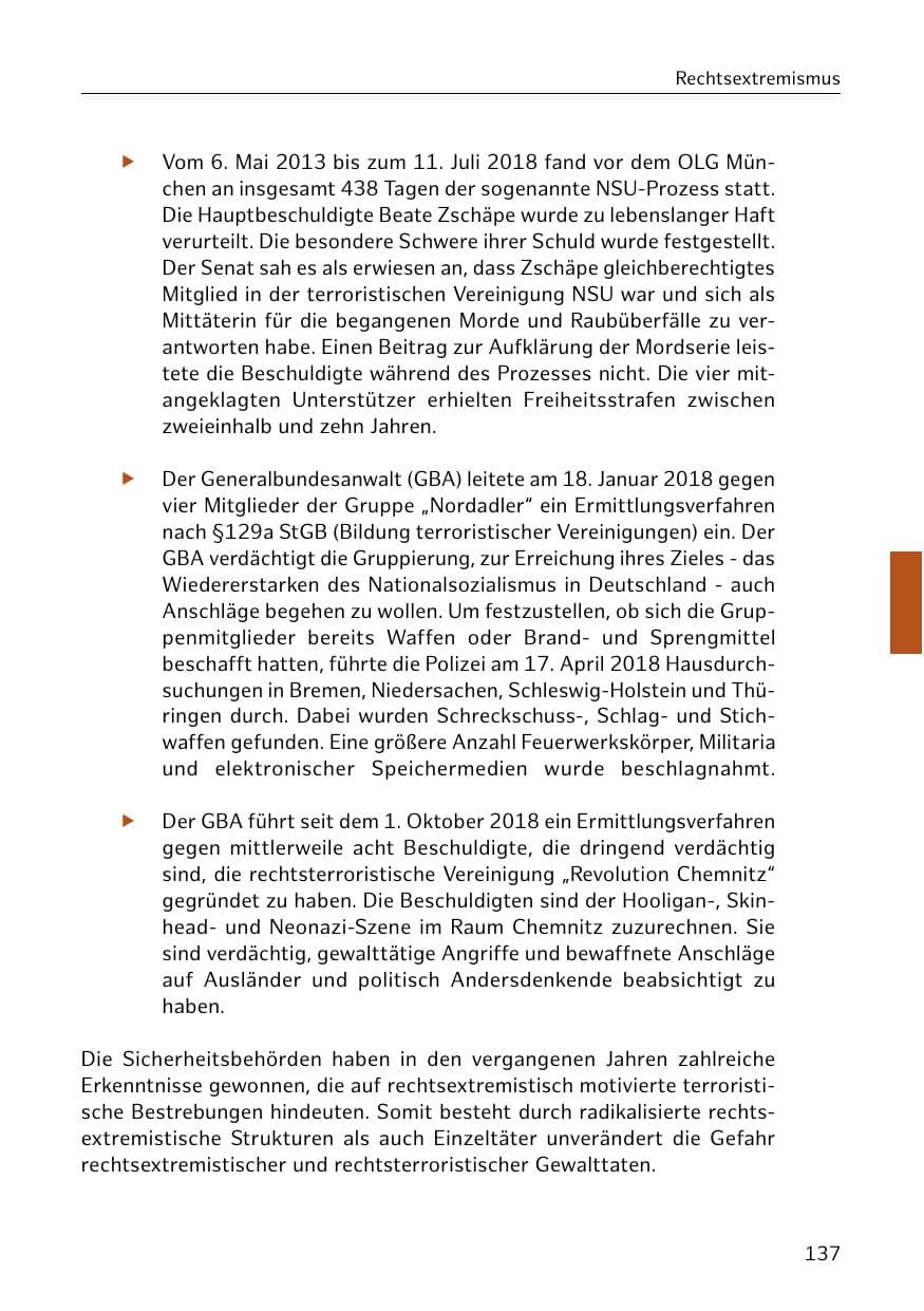 Seite 138 des Verfassungsschutzbericht 2018 Hamburg