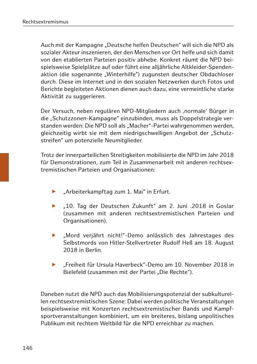 Seite 147 des Verfassungsschutzbericht 2018 Hamburg