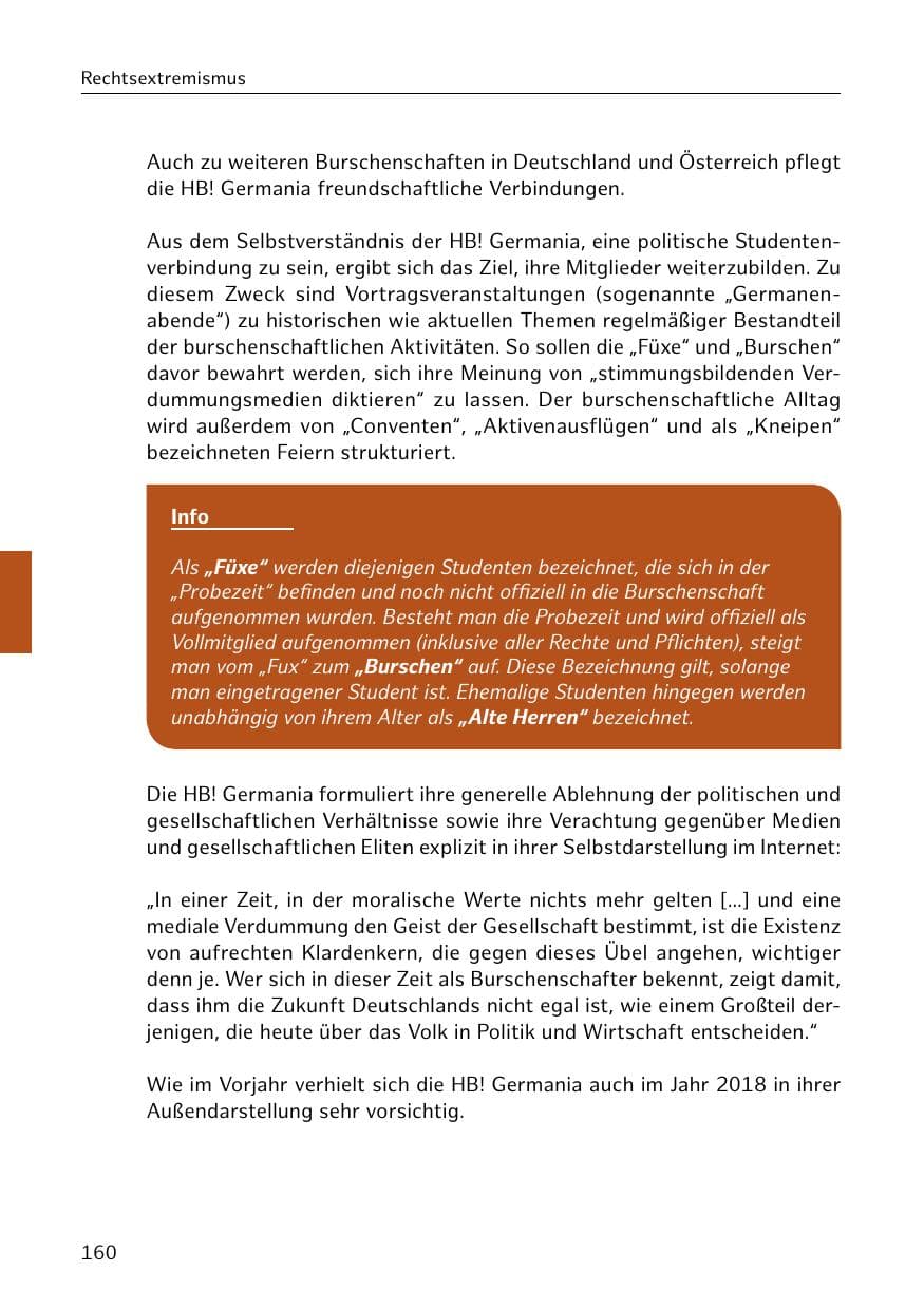 Seite 161 des Verfassungsschutzbericht 2018 Hamburg