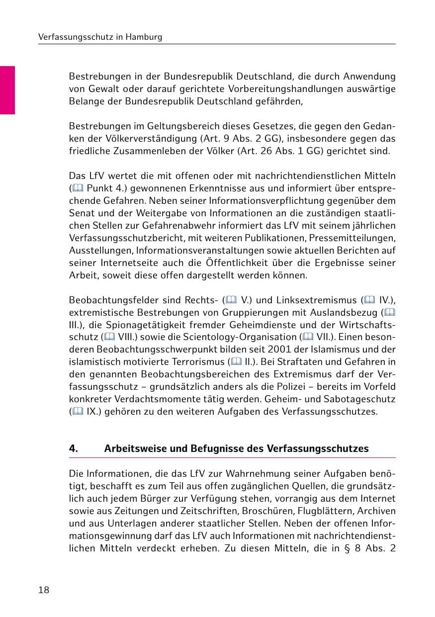 Seite 19 des Verfassungsschutzbericht 2018 Hamburg