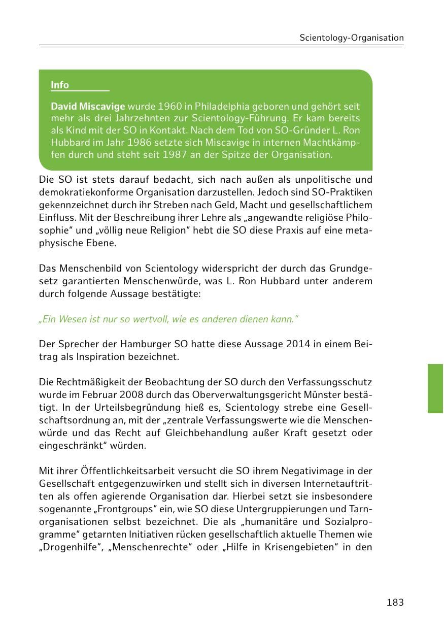 Seite 184 des Verfassungsschutzbericht 2018 Hamburg