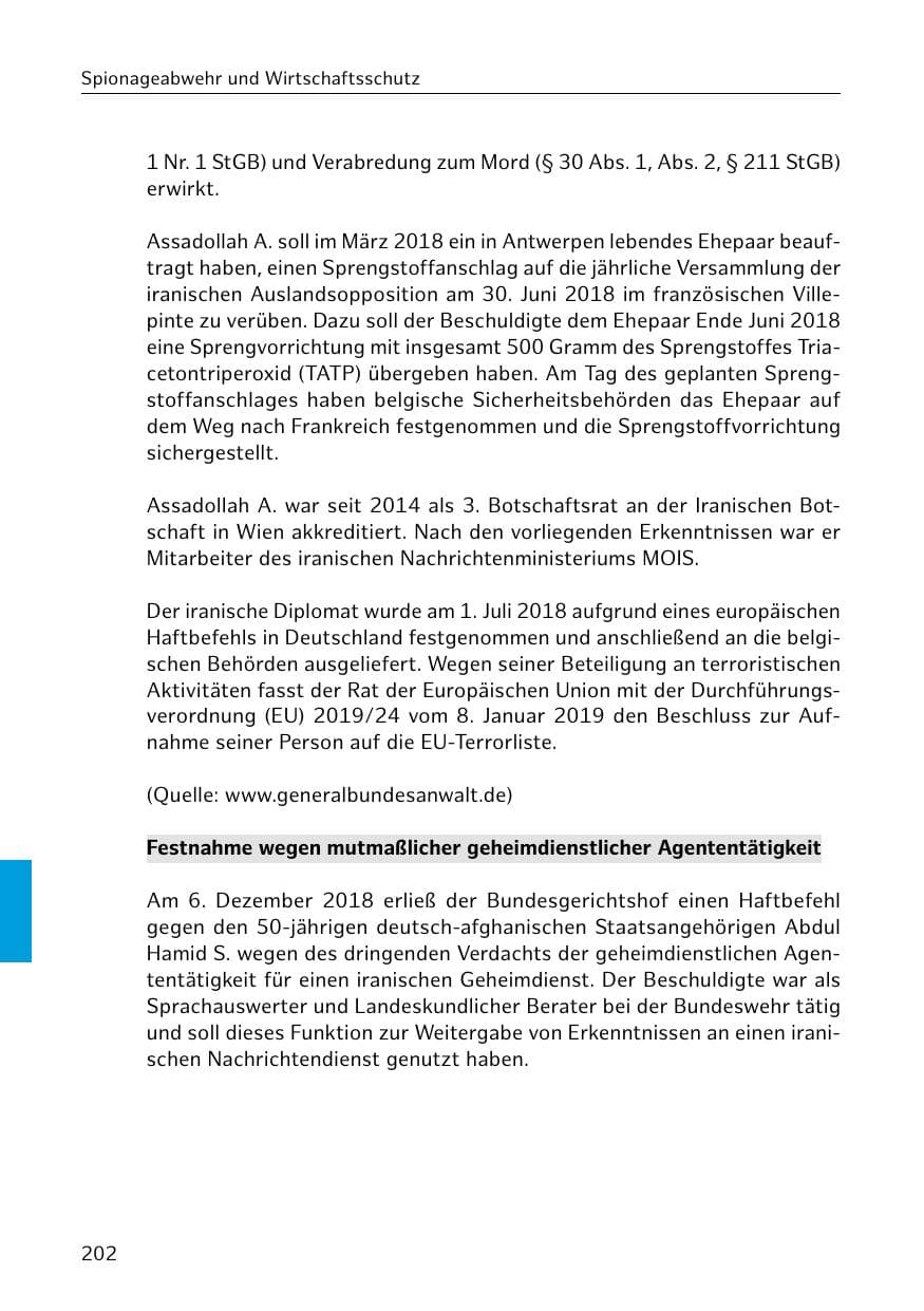 Seite 203 des Verfassungsschutzbericht 2018 Hamburg