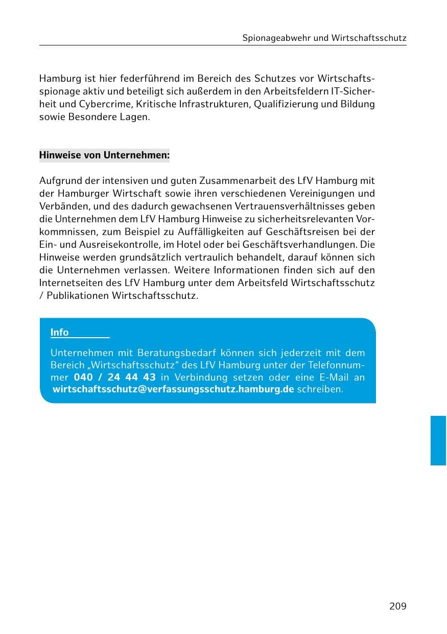 Seite 210 des Verfassungsschutzbericht 2018 Hamburg