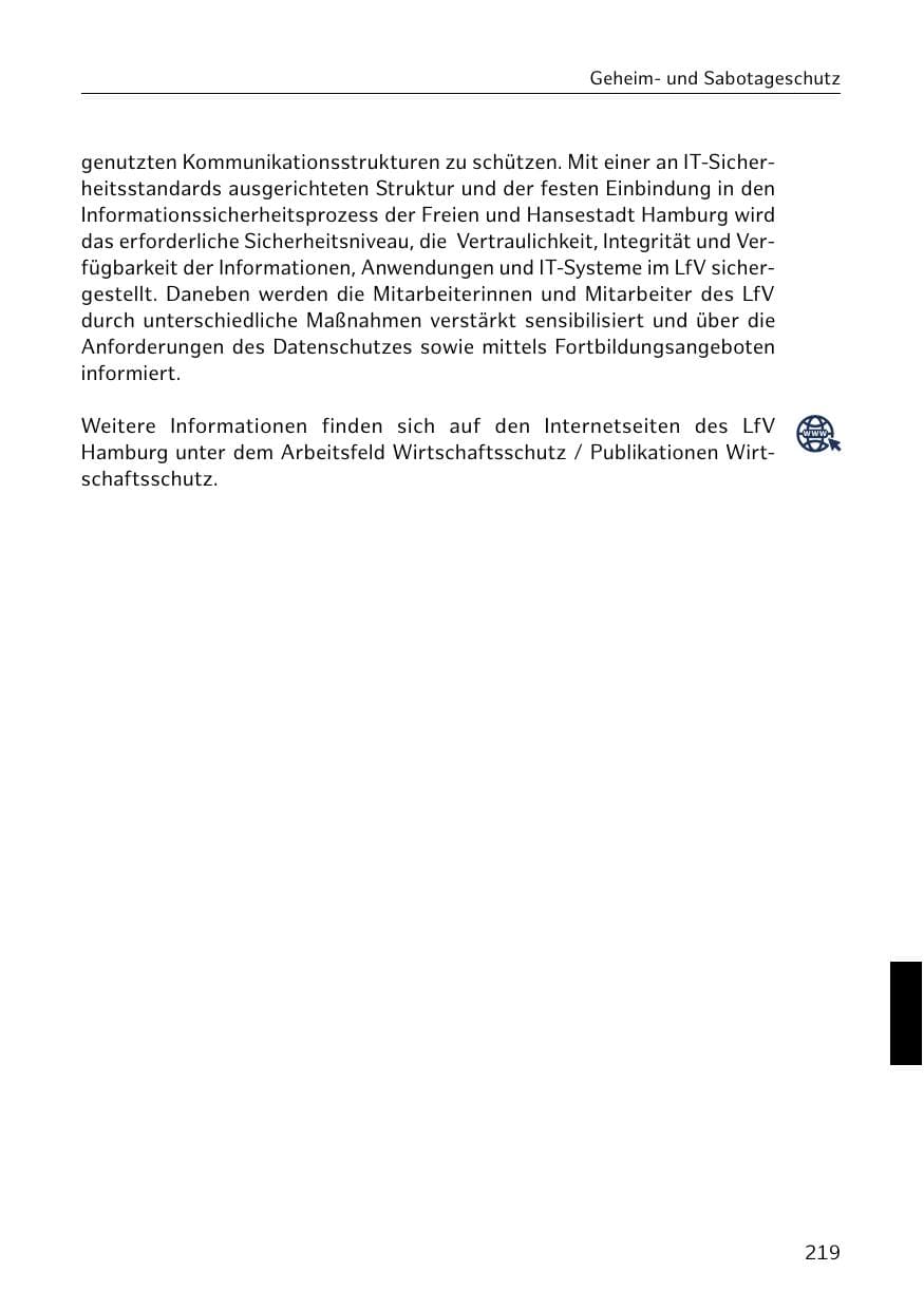 Seite 220 des Verfassungsschutzbericht 2018 Hamburg