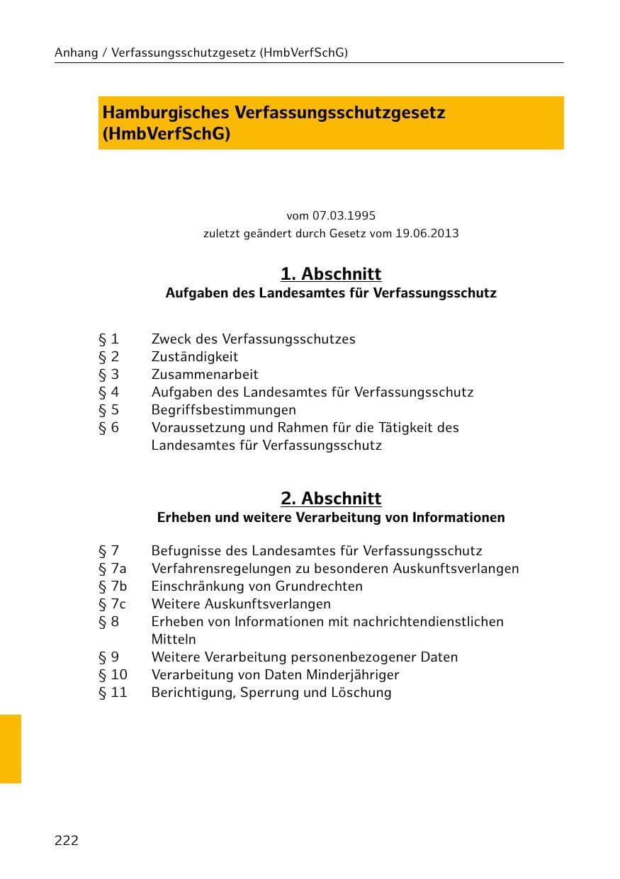 Seite 223 des Verfassungsschutzbericht 2018 Hamburg