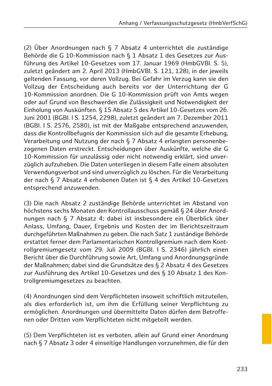 Seite 234 des Verfassungsschutzbericht 2018 Hamburg