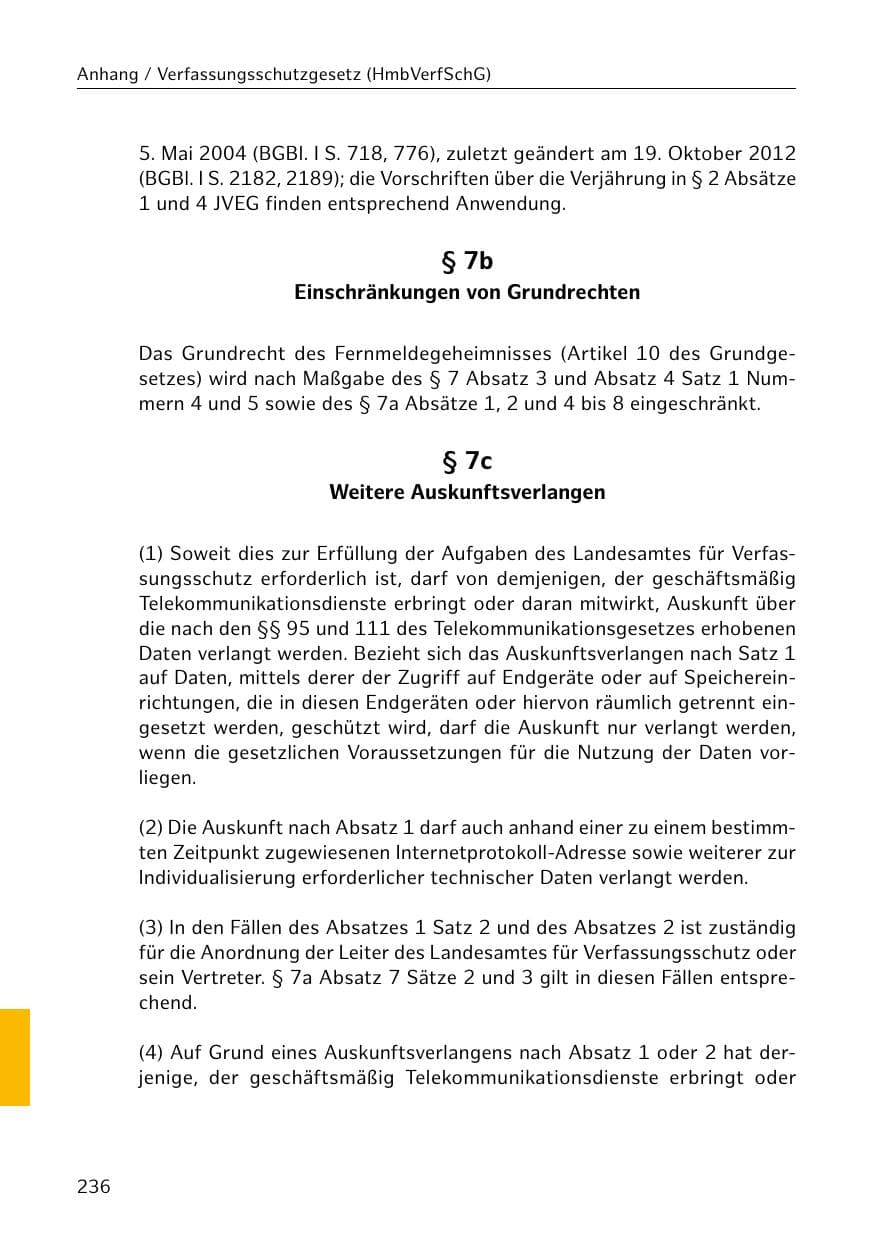 Seite 237 des Verfassungsschutzbericht 2018 Hamburg