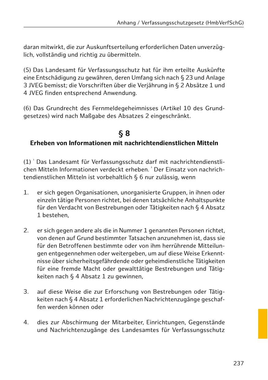 Seite 238 des Verfassungsschutzbericht 2018 Hamburg