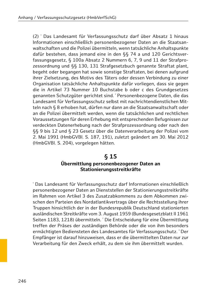 Seite 247 des Verfassungsschutzbericht 2018 Hamburg