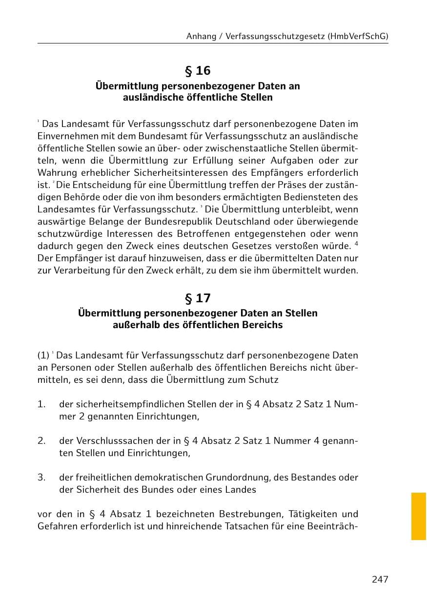 Seite 248 des Verfassungsschutzbericht 2018 Hamburg