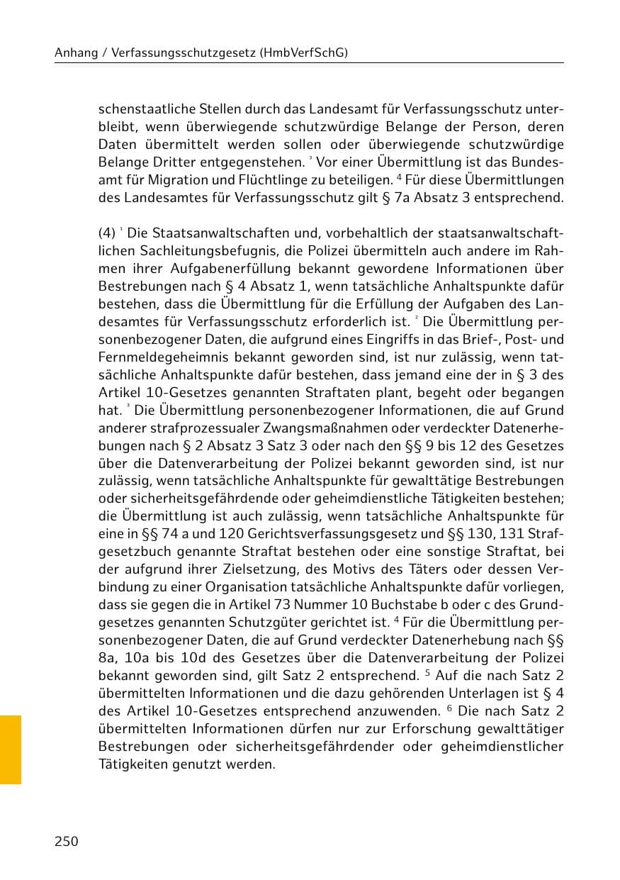 Seite 251 des Verfassungsschutzbericht 2018 Hamburg