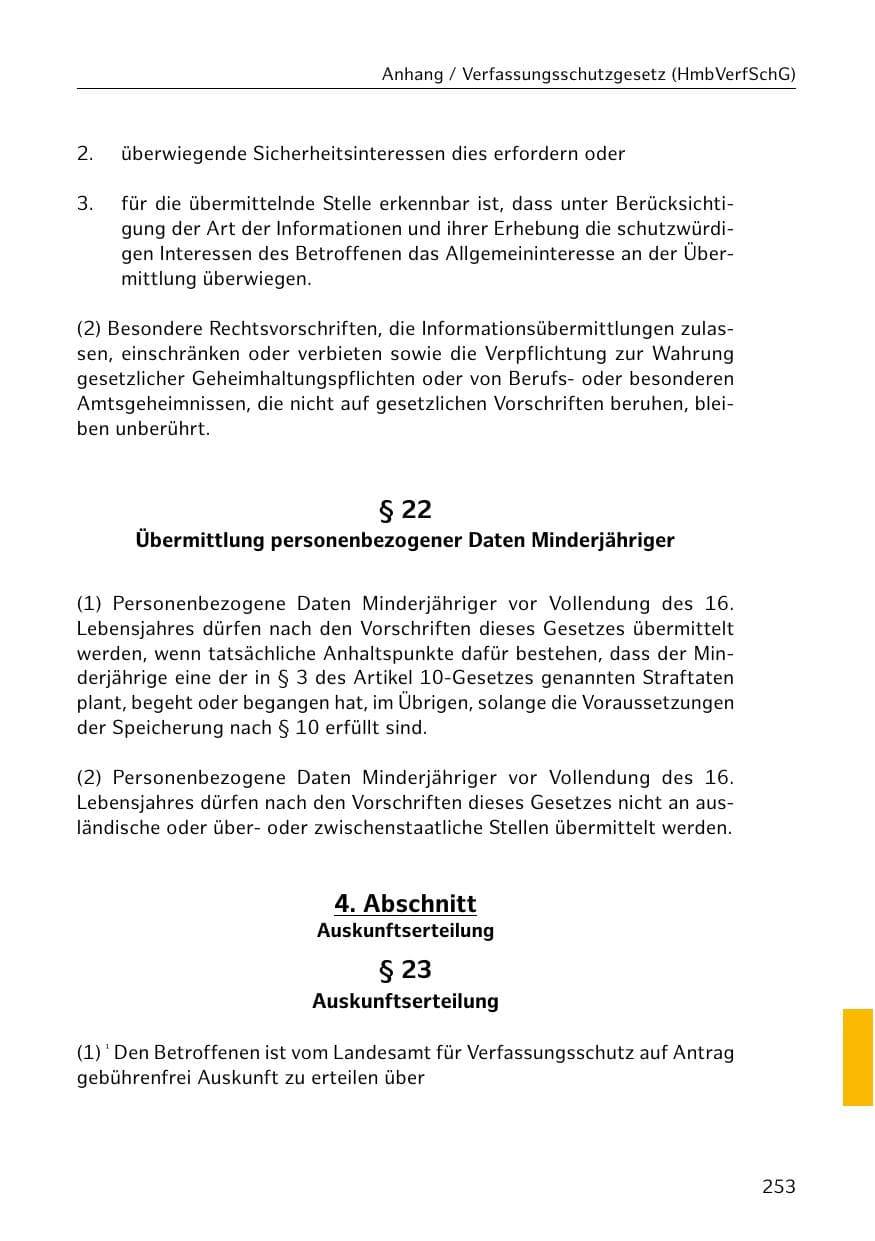 Seite 254 des Verfassungsschutzbericht 2018 Hamburg