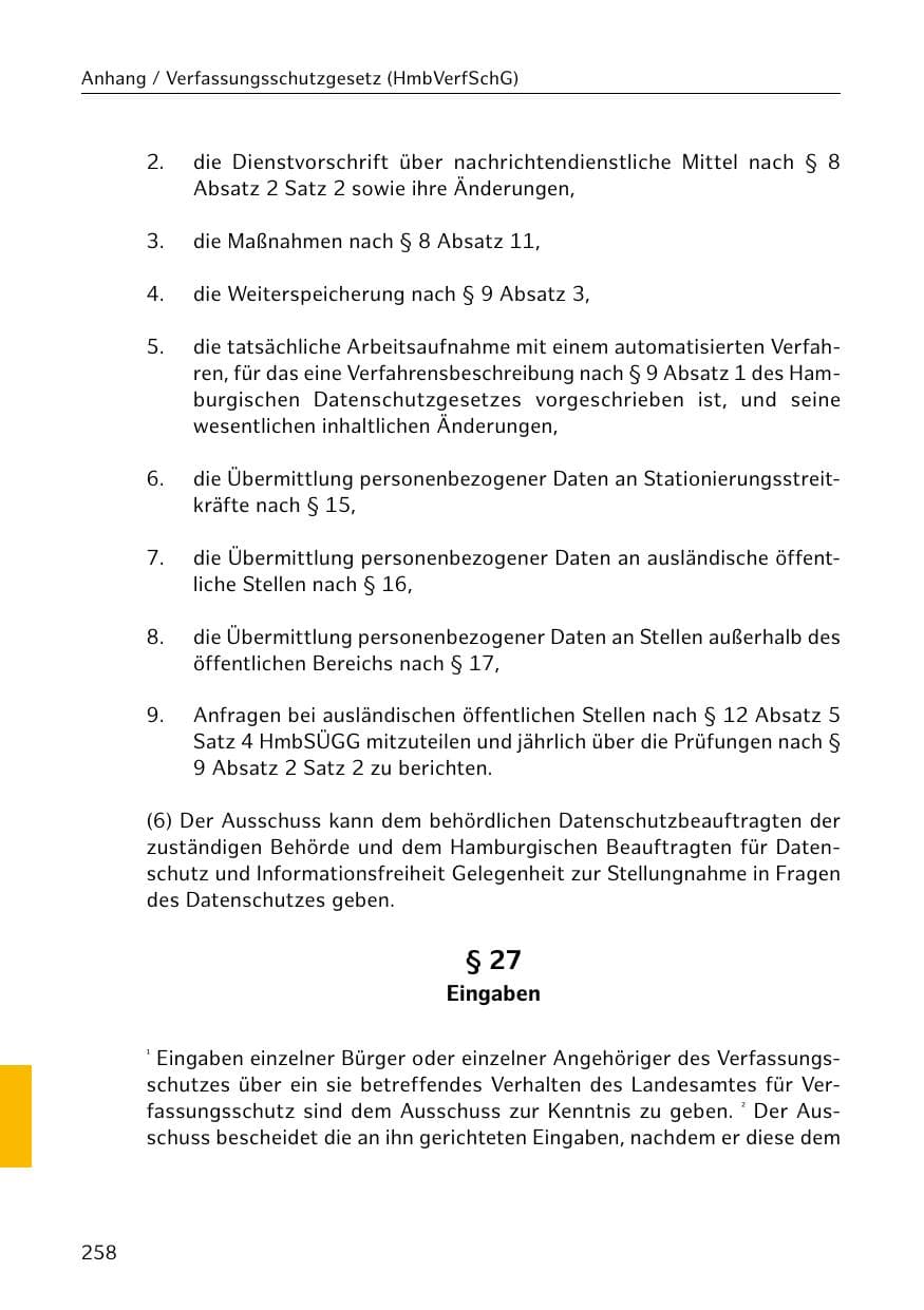 Seite 259 des Verfassungsschutzbericht 2018 Hamburg