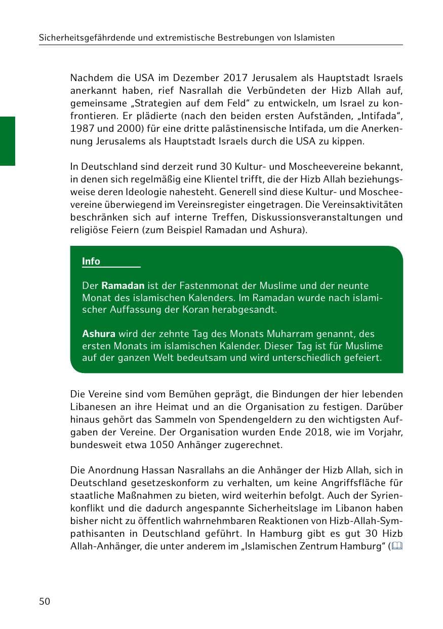 Seite 51 des Verfassungsschutzbericht 2018 Hamburg