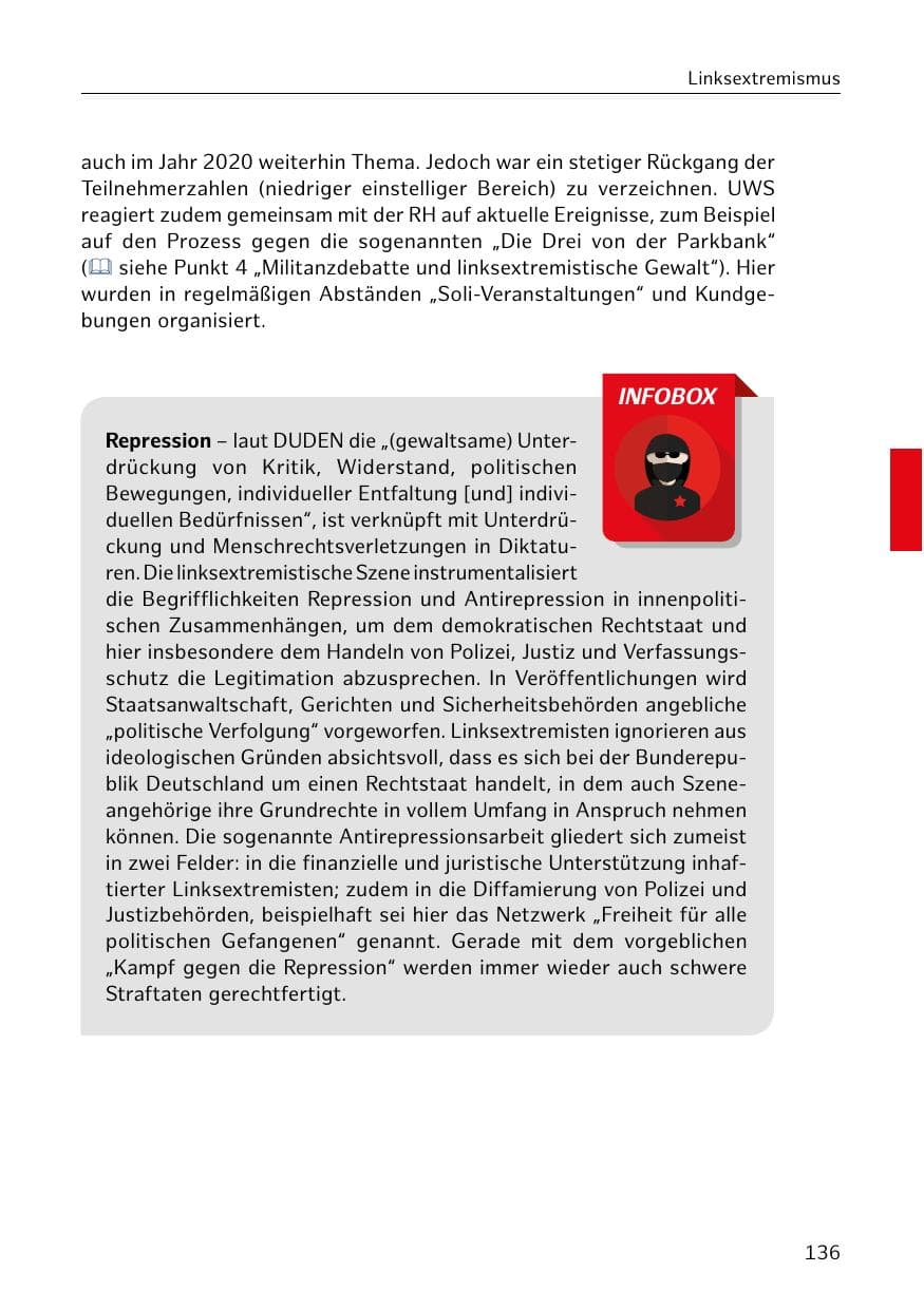 Seite 137 des Verfassungsschutzbericht 2019 Hamburg