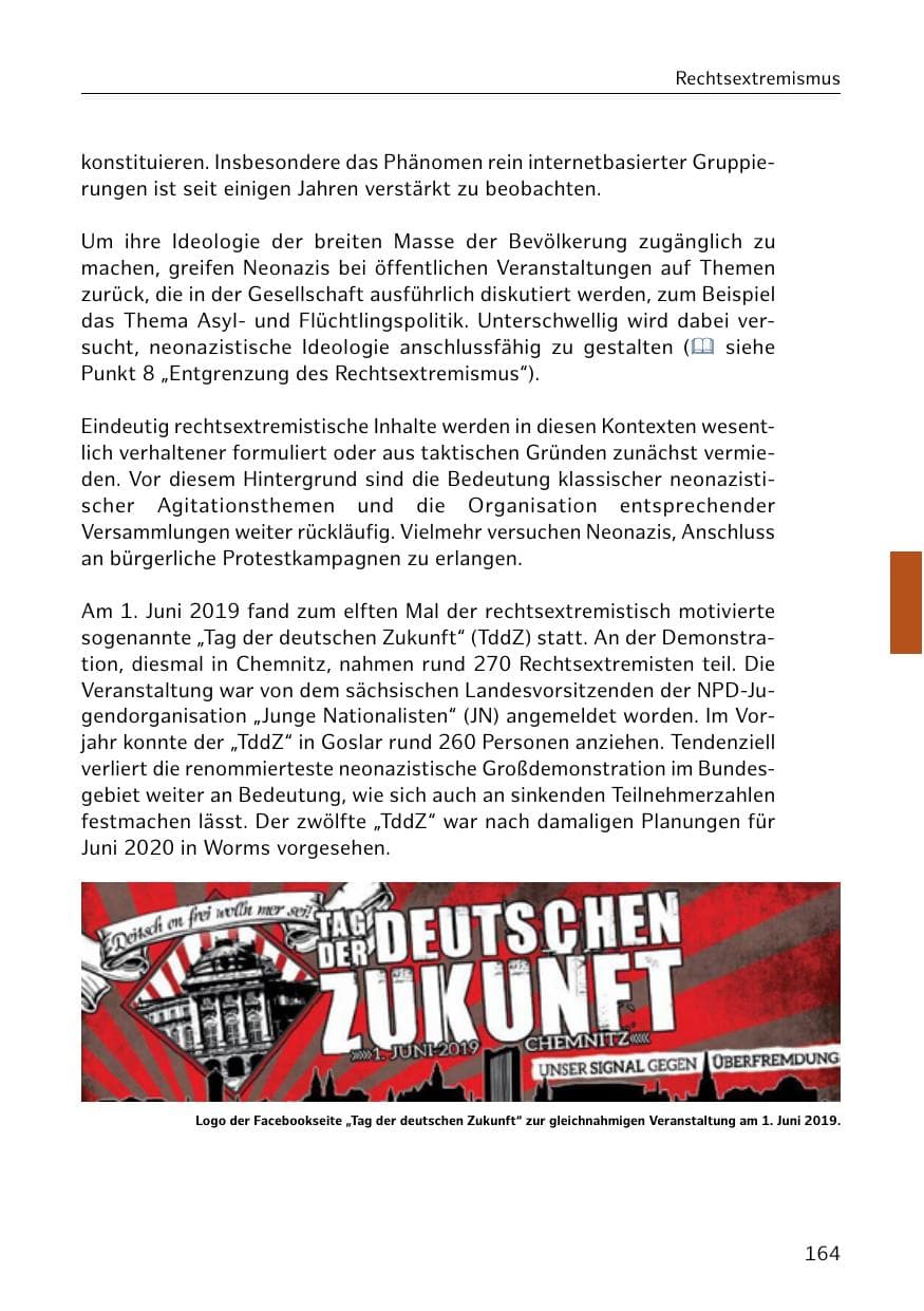 Seite 165 des Verfassungsschutzbericht 2019 Hamburg