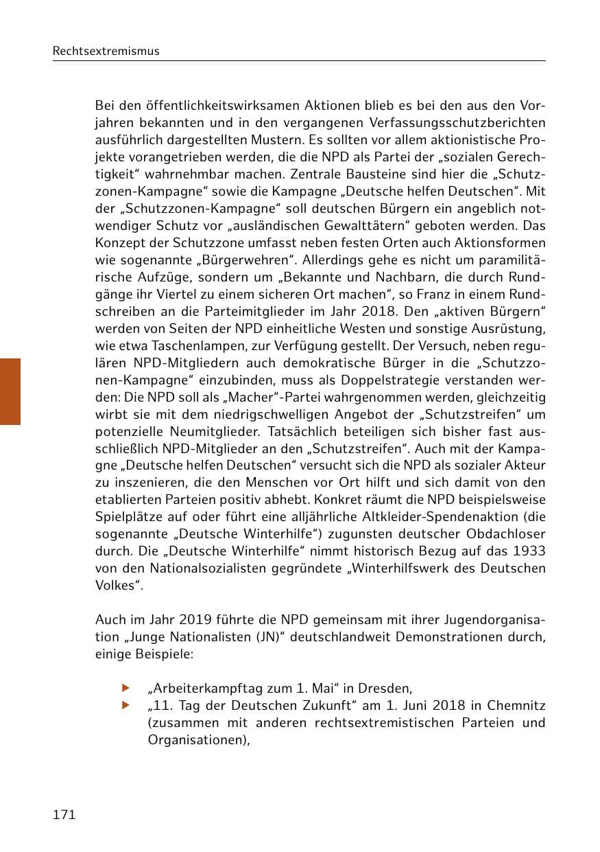 Seite 172 des Verfassungsschutzbericht 2019 Hamburg