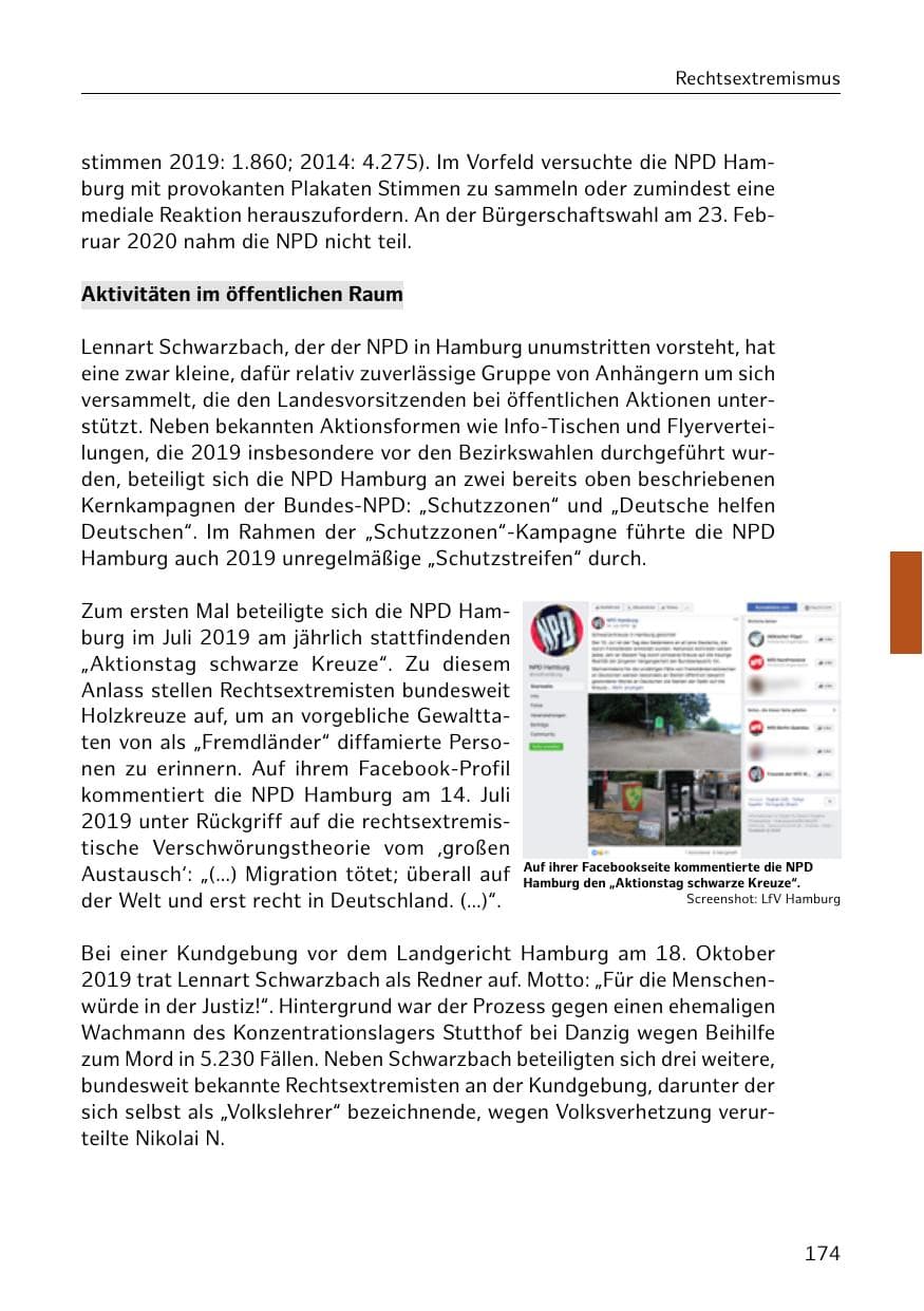 Seite 175 des Verfassungsschutzbericht 2019 Hamburg