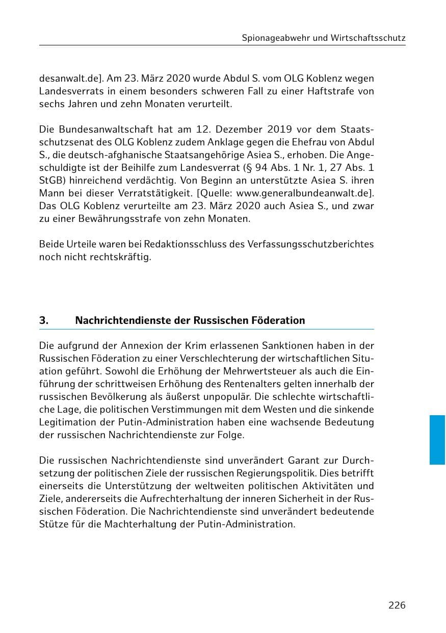 Seite 227 des Verfassungsschutzbericht 2019 Hamburg