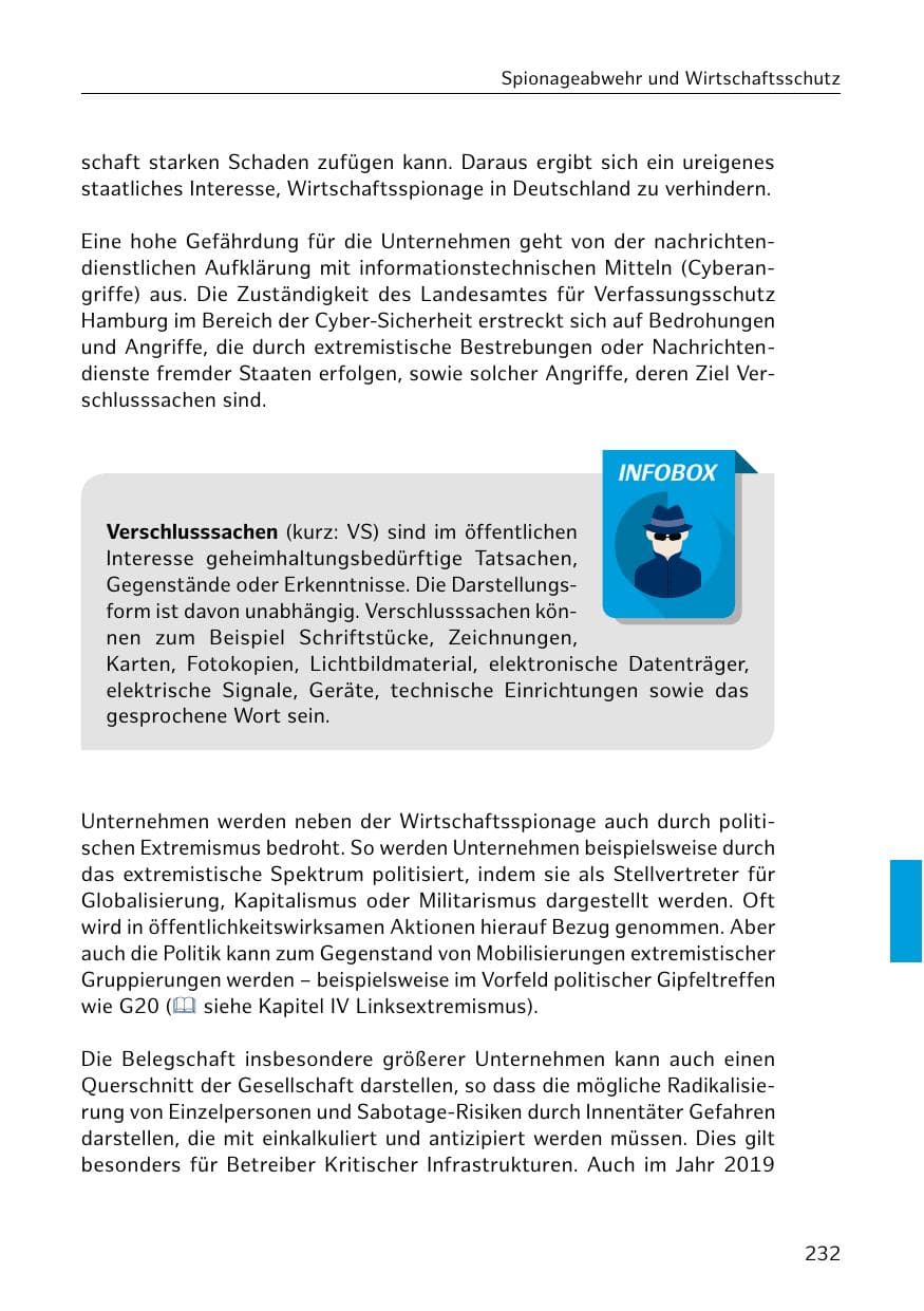 Seite 233 des Verfassungsschutzbericht 2019 Hamburg
