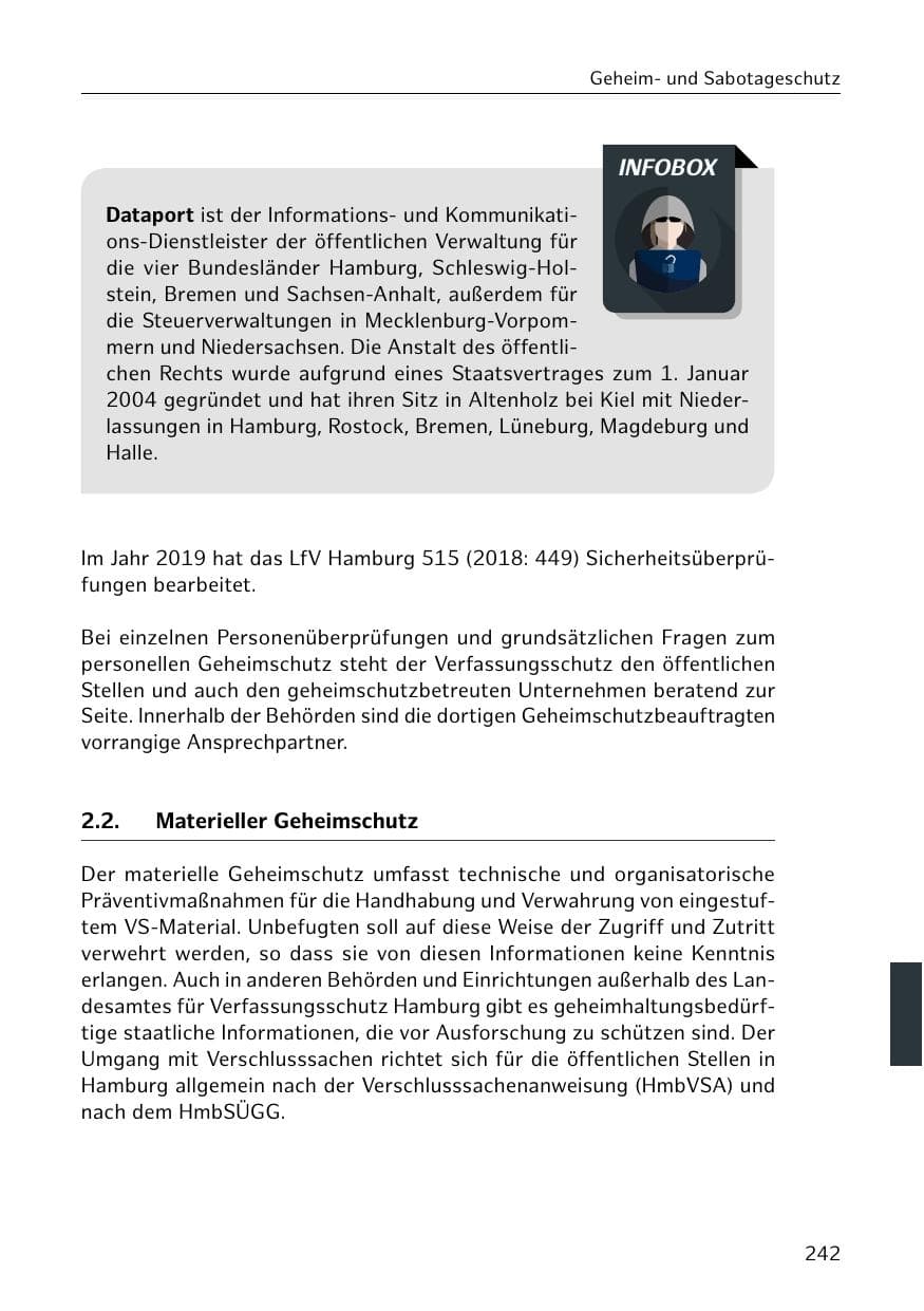 Seite 243 des Verfassungsschutzbericht 2019 Hamburg