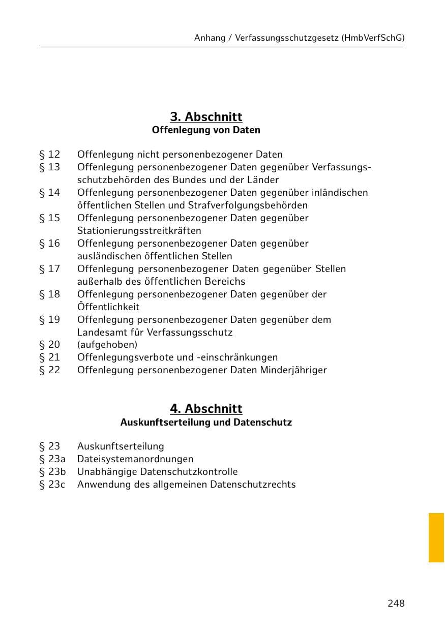 Seite 249 des Verfassungsschutzbericht 2019 Hamburg
