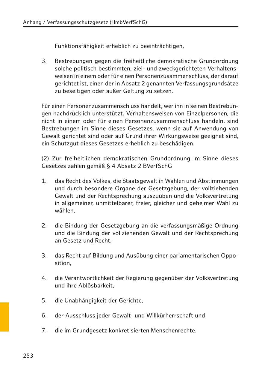 Seite 254 des Verfassungsschutzbericht 2019 Hamburg