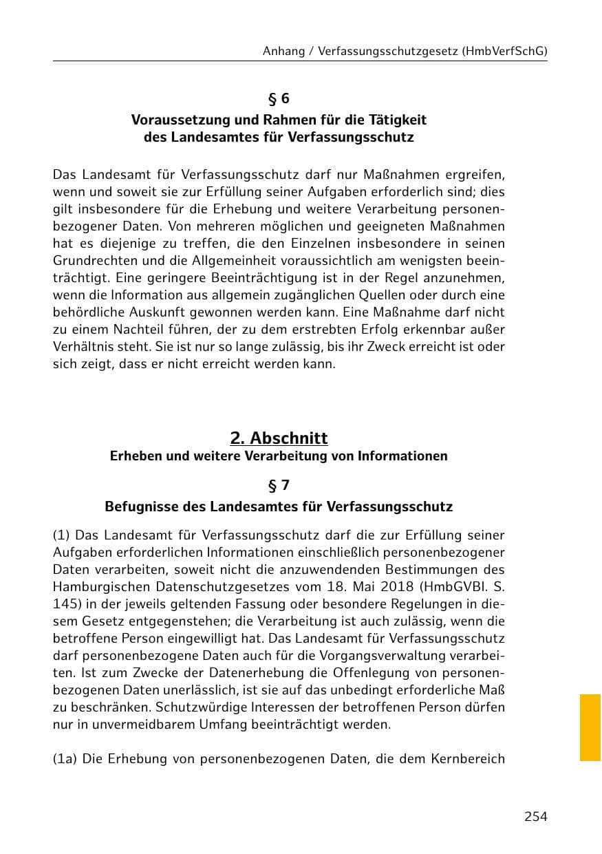 Seite 255 des Verfassungsschutzbericht 2019 Hamburg