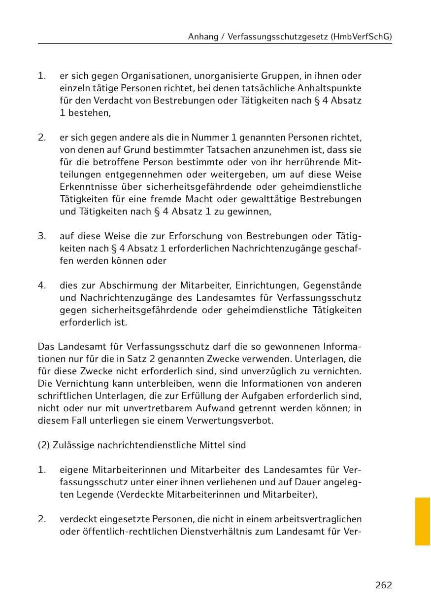 Seite 263 des Verfassungsschutzbericht 2019 Hamburg