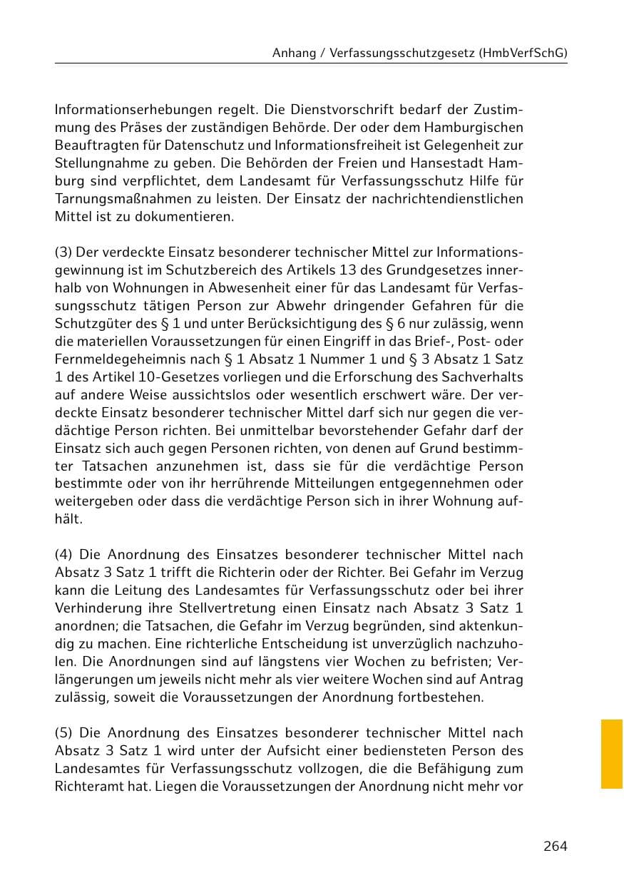 Seite 265 des Verfassungsschutzbericht 2019 Hamburg